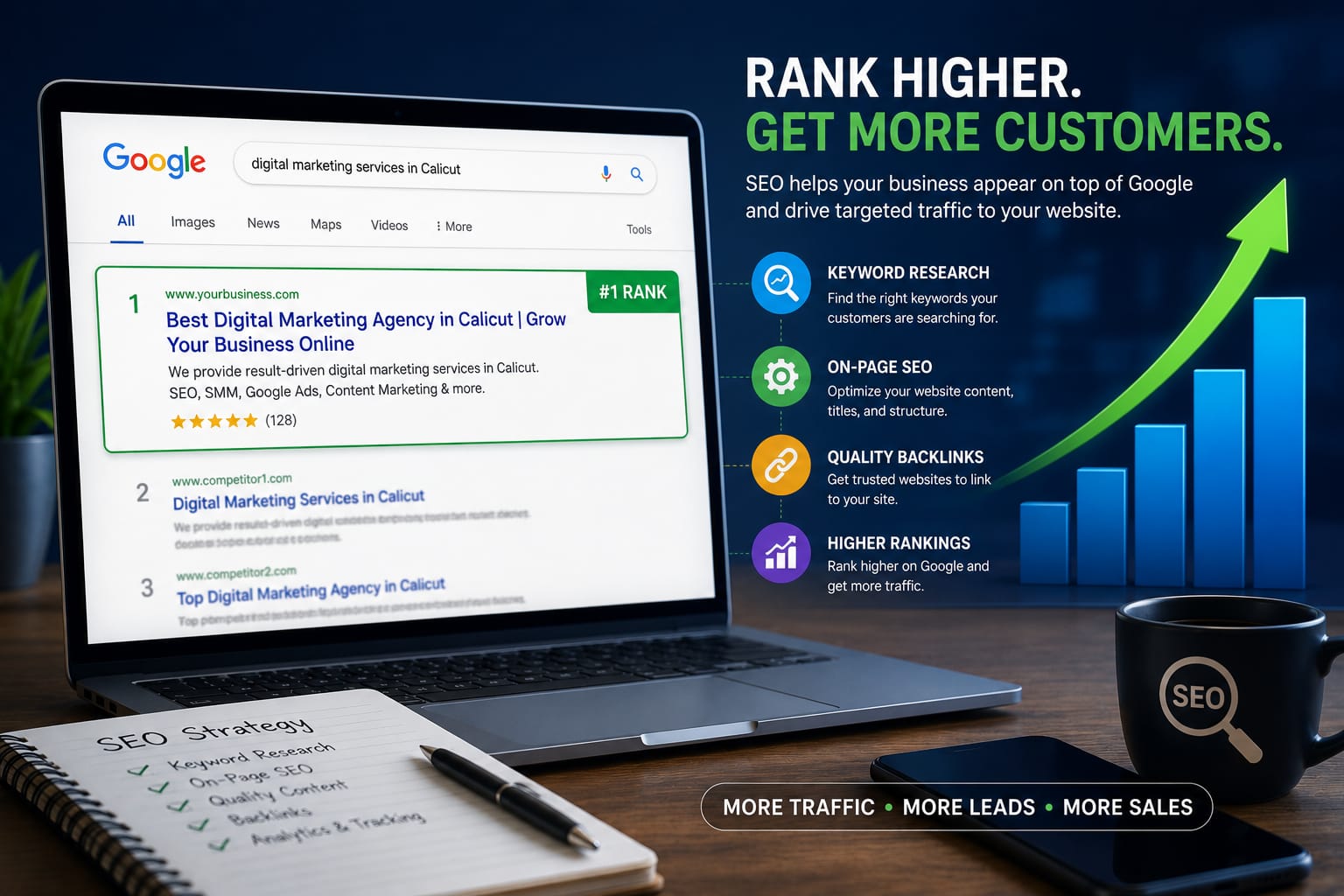 SEO helping businesses rank higher on Google